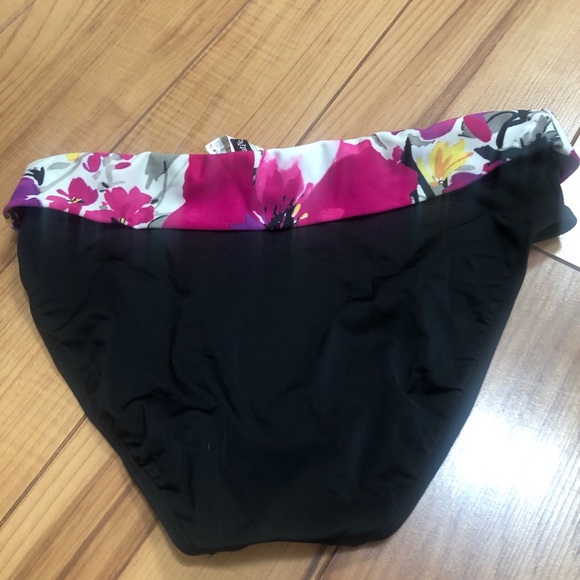NWOT “BE CREATIVE” MODELE Swimsuit Bottoms (Msrp $50) pink/Blk Floral Sz 10 - Picture 2 of 4